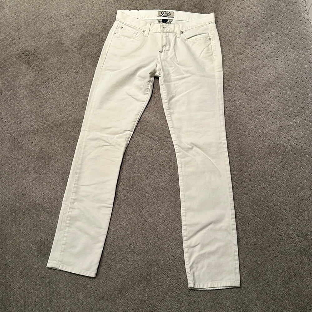 Lucky Jeans dungaree, white, size 4 (27), regular inseam